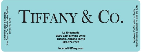 Custom water bottle label example