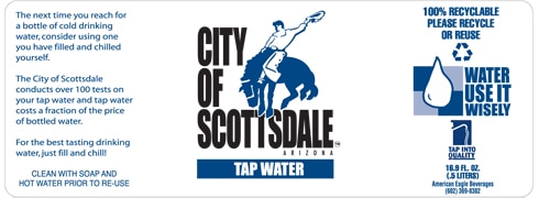 Custom water bottle label example